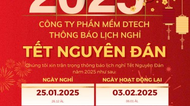 THÔNG BÁO THỜI GIAN NGHỈ TẾT NGUYÊN ĐÁN - ẤT TỴ 2025